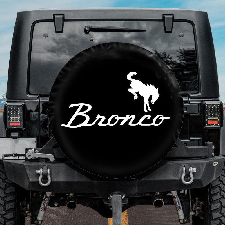 Vintage Bronco Logo Spare Tire Cover for