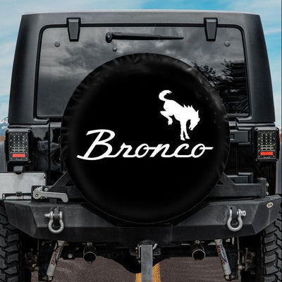 Vintage Bronco Logo Spare Tire Cover for