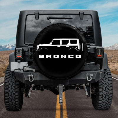 bronco silhouette spare tire cover for ford bronco