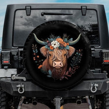 Load image into Gallery viewer, highland cow jeep tire cover
