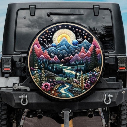 jeep tire cover, unique tire covers, boho tire cover, camping tire cover