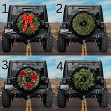 Load image into Gallery viewer, christmas bronco tire cover with backup camera hole
