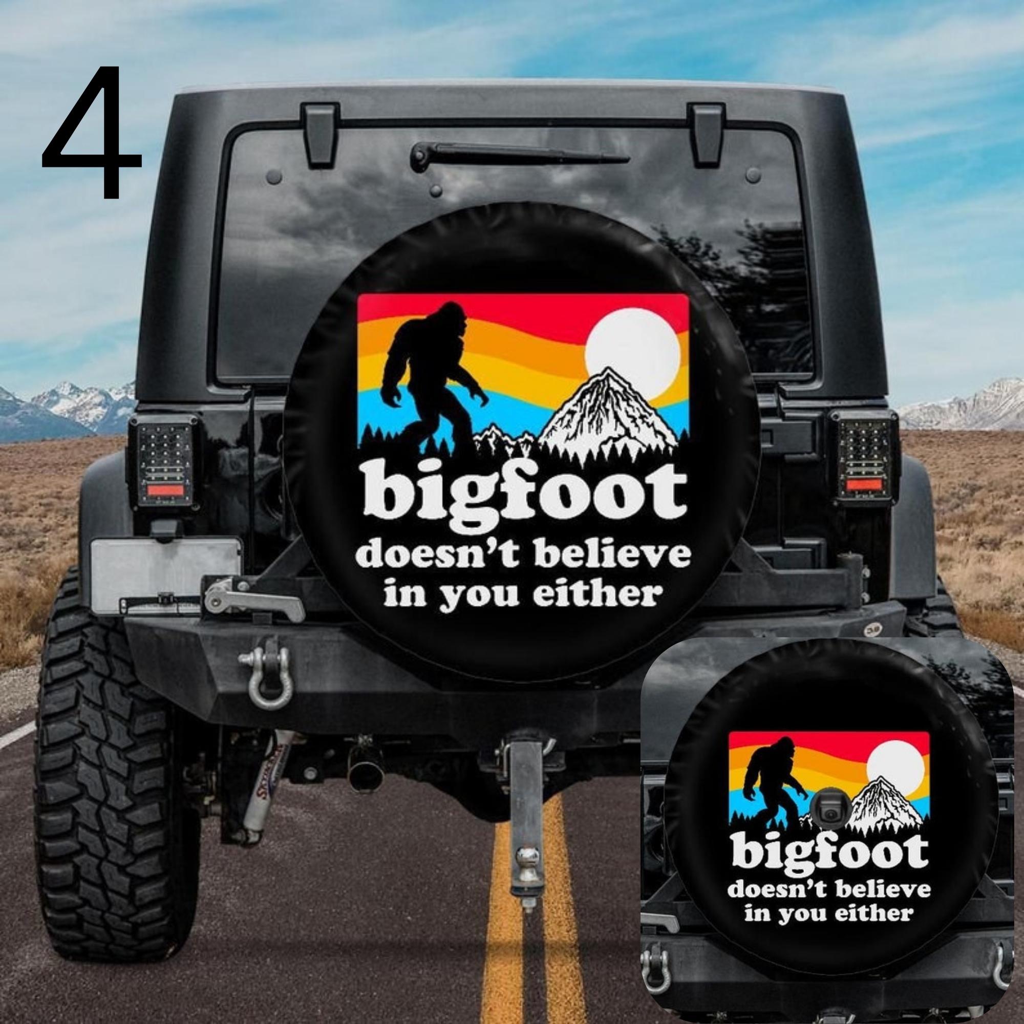 cozipink Not All Those Who Wander are Lost Bigfoot  Spare Tire Cover fo 価格比較