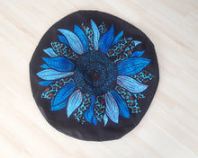 Load image into Gallery viewer, Blue Cheetah Sunflower Spare Tire Cover
