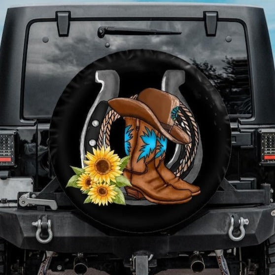 cowboy boot s tire cover