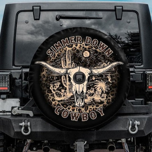 simmer down cowboy tire cover