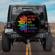 Load image into Gallery viewer, rainbow sunflower jeep tire cover
