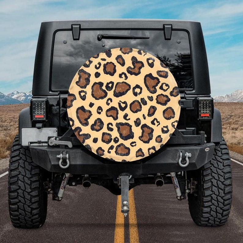 Leopard Pattern Spare Tire Cover