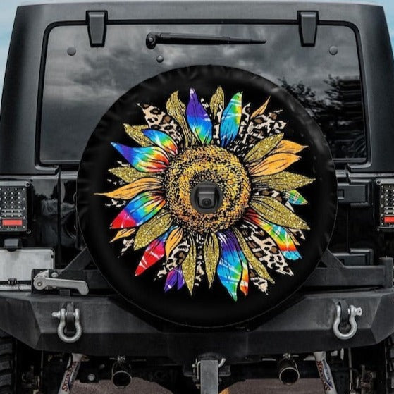sunflower tire cover