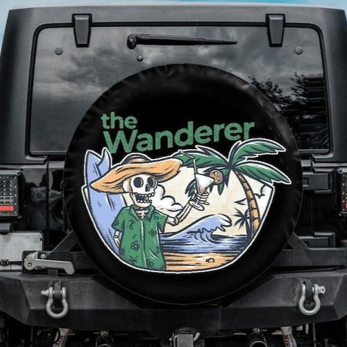 funny skeleton jeep tire cover the wanderer