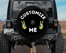 Load image into Gallery viewer, custom jeep tire cover with backup camera hole
