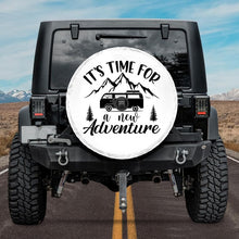 Load image into Gallery viewer, white camping tire cover

