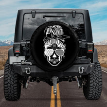 Load image into Gallery viewer, Messy Bun Skull Spare Tire Cover
