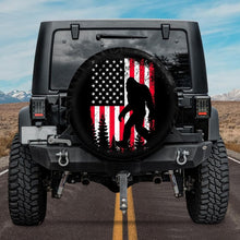 Load image into Gallery viewer, bigfoot jeep tire cover with american flag
