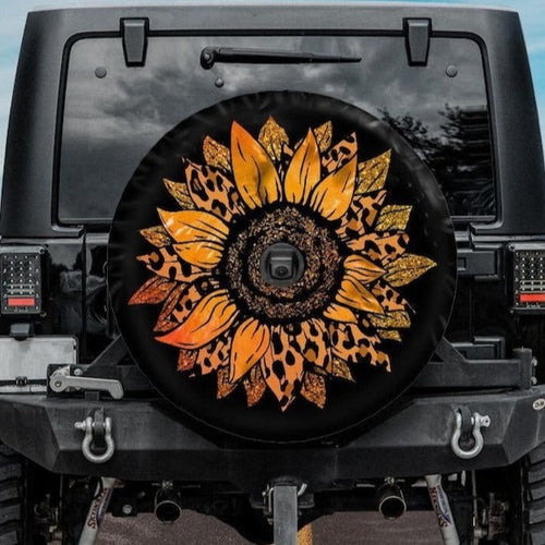 sunflower jeep tire cover