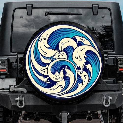 sea wave jeep tire cover