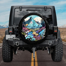 Load image into Gallery viewer, floral mountain tire cover

