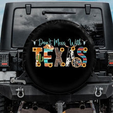 Load image into Gallery viewer, don&#39;t mess with texas jeep tire cover
