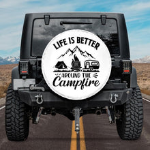 Load image into Gallery viewer, white camper tire cover
